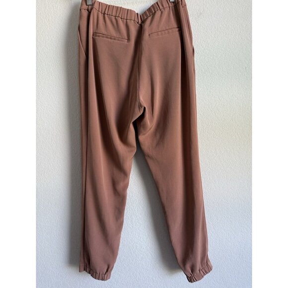 Uniqlo Women’s Brown Pink Drape Relaxed Jogger Tapered Pants Size Medium - Picture 6 of 11